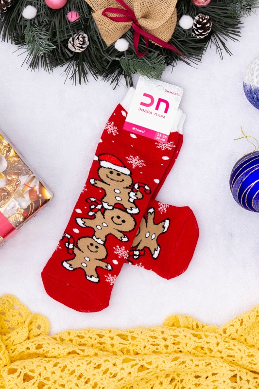 Шкарпетки жіночі "Новорічні" (зима) високі